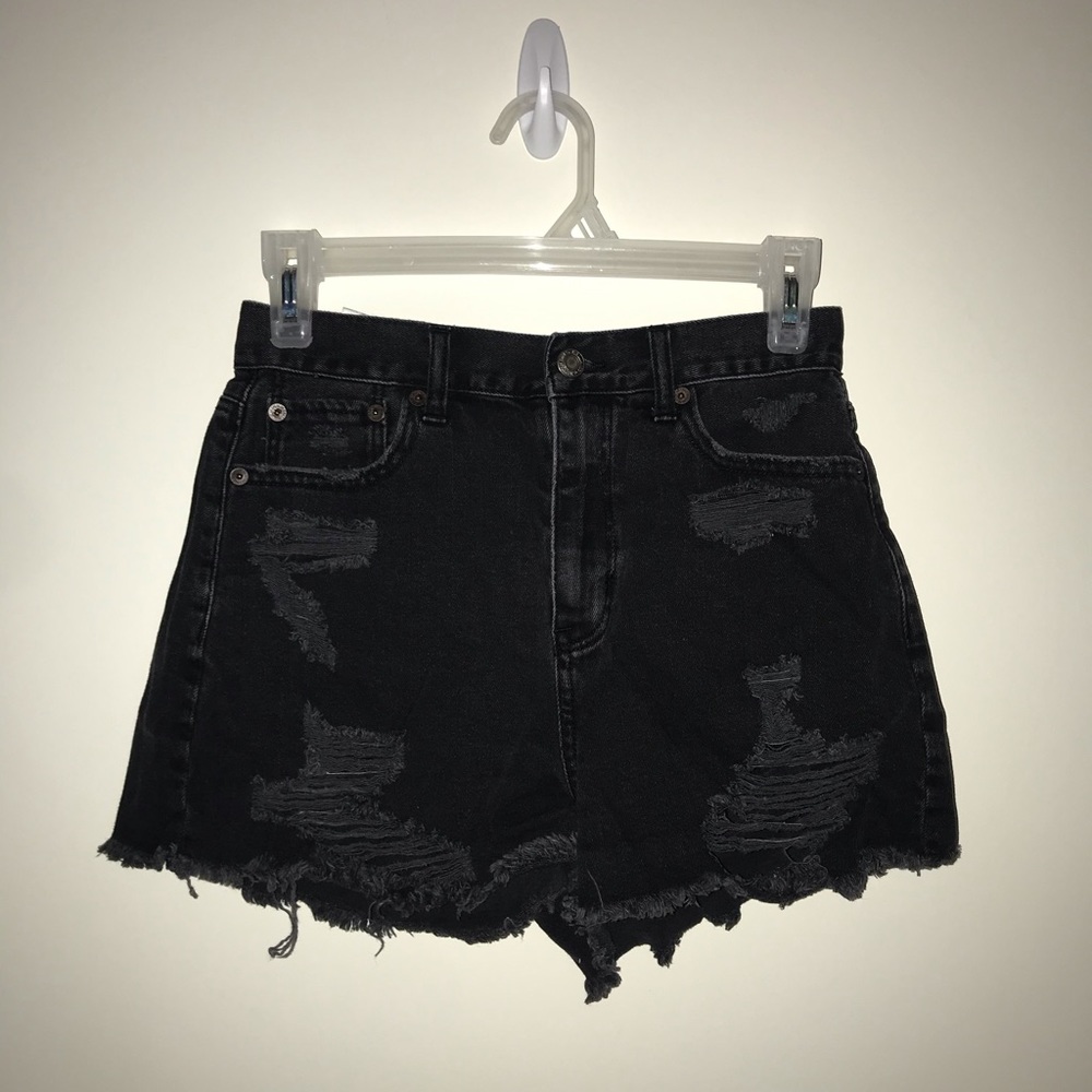 American Eagle Black denim shorts